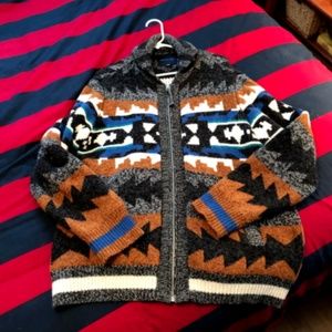 American Eagle Zip-Up Cardigan Grey Worn Once